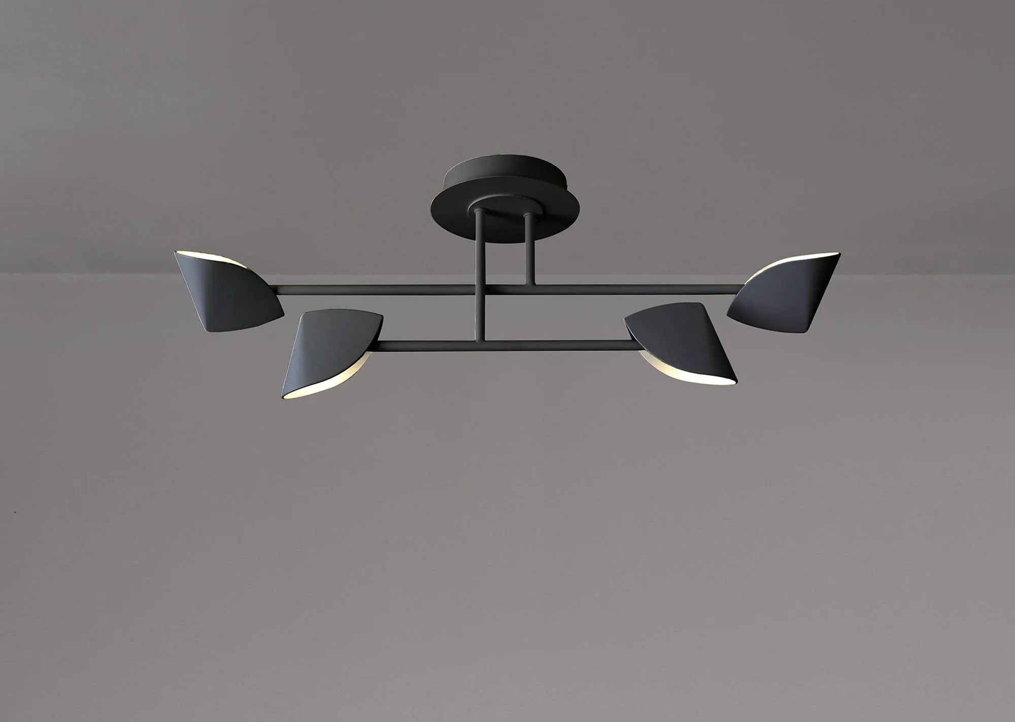Capuccina Black Ceiling Lights Mantra Semi Flush Fittings